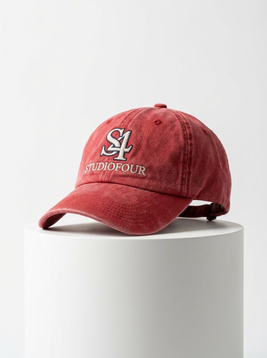 NEW (U) Contrast Dyed Ball Cap Red
